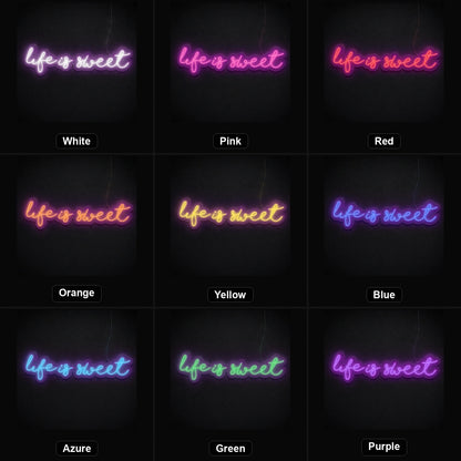 Life S Street LED Neon Sign color grid