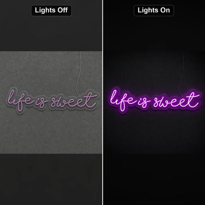 Life S Street LED Neon Sign day and night comparison