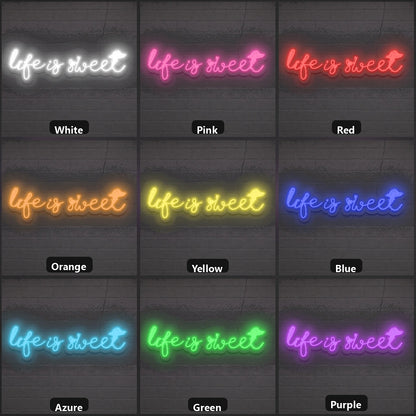 Life S Street LED Neon Sign Home Garage Wall Decoration color grid