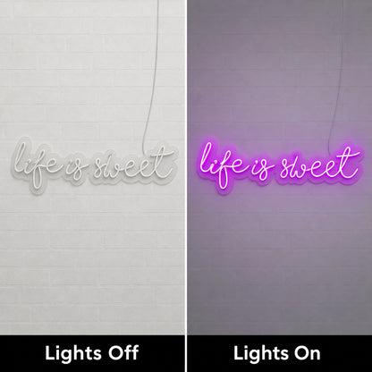 Life S Street LED Neon Sign Home Garage Wall Decoration day and night comparison