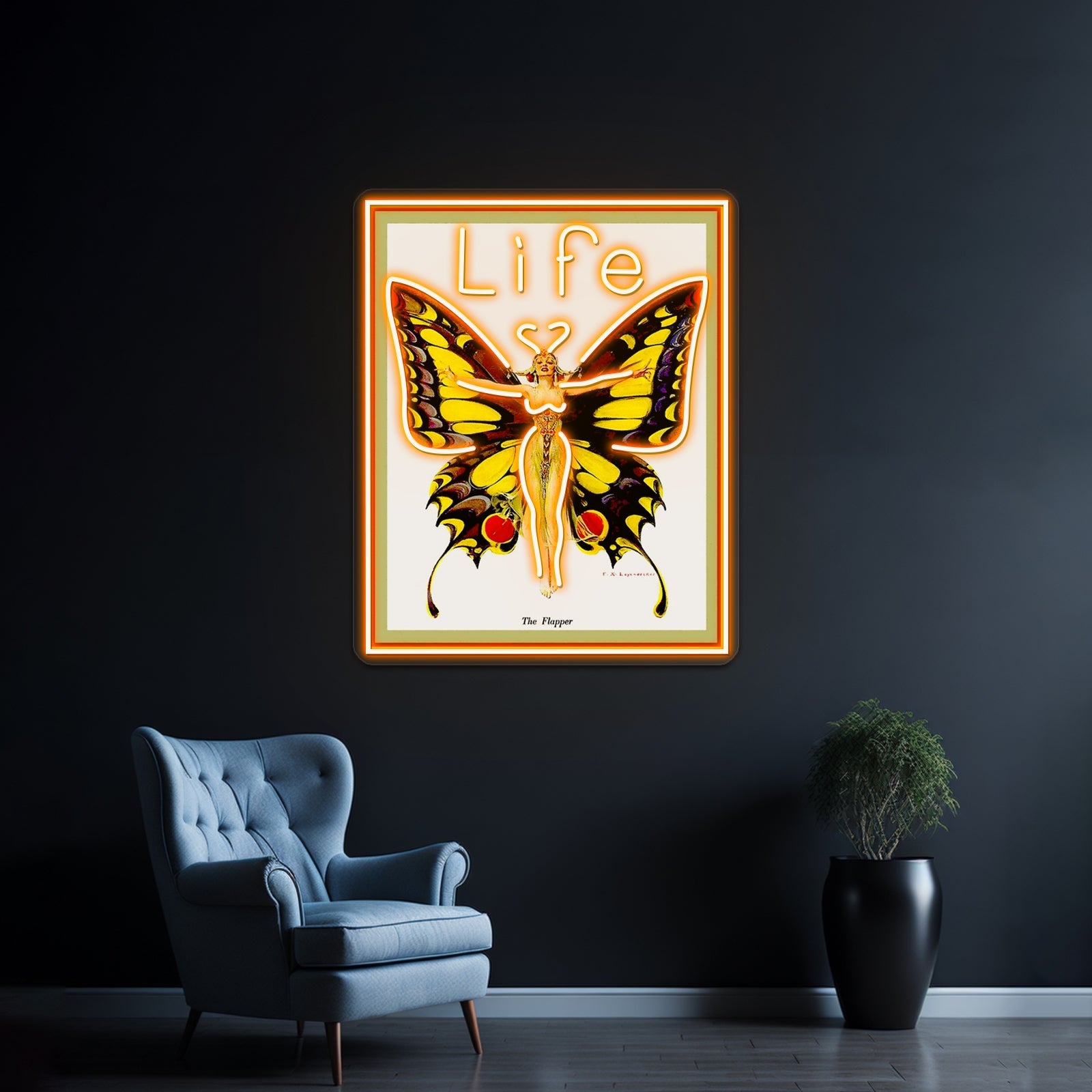 Life Vintage 1922 Flapper Advertising Print Artwork Led Neon - Shineneon