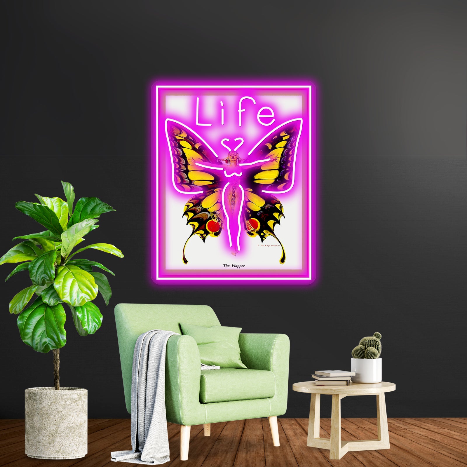 Life Vintage 1922 Flapper Advertising Print Artwork Led Neon