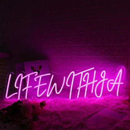 Life With La Pink Led Neon Sign - Shineneon
