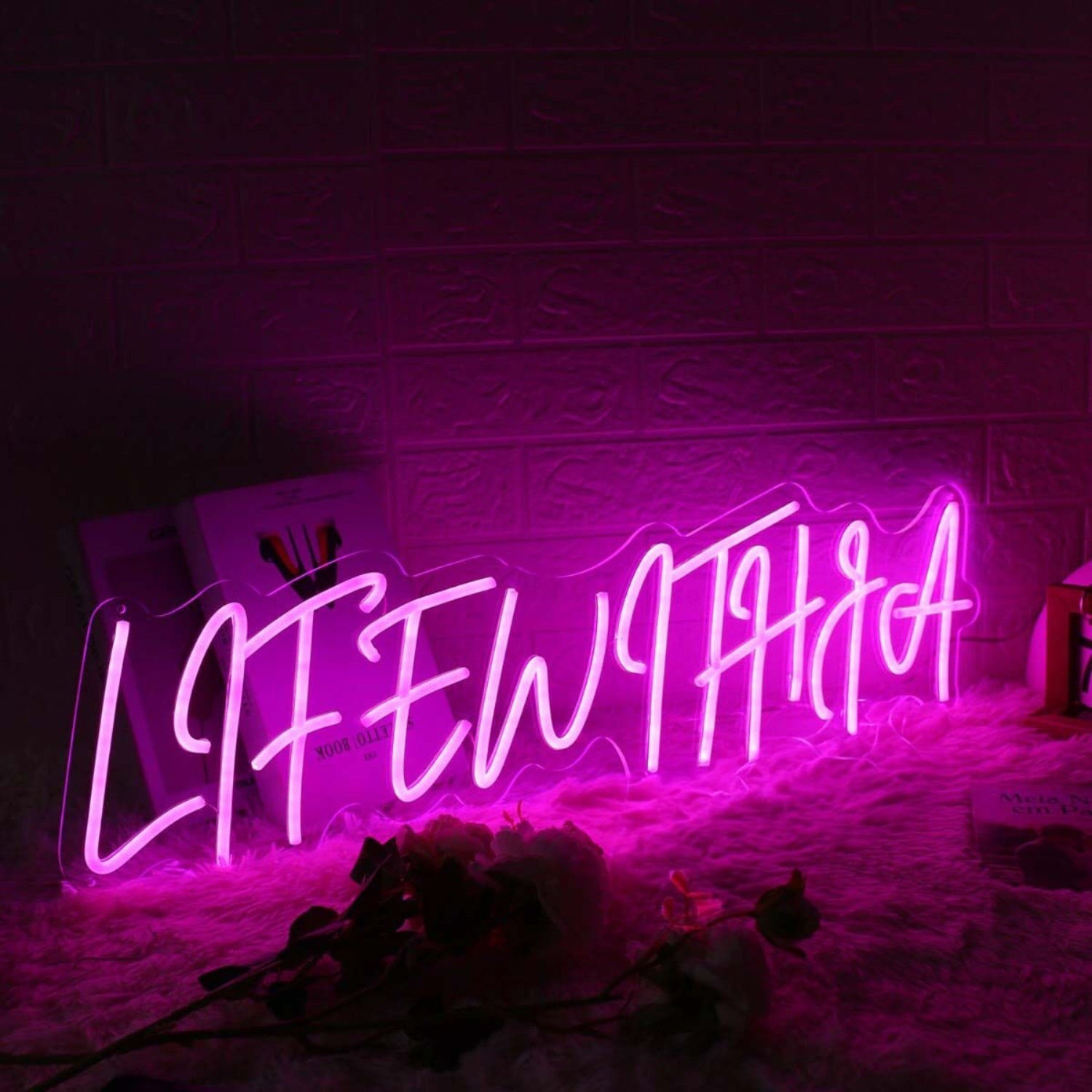Life With La Pink Led Neon Sign - Shineneon