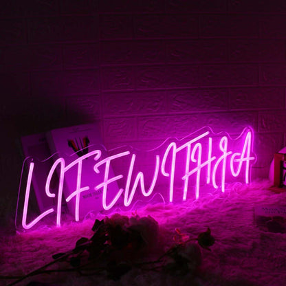 Life With La Pink Led Neon Sign - Shineneon