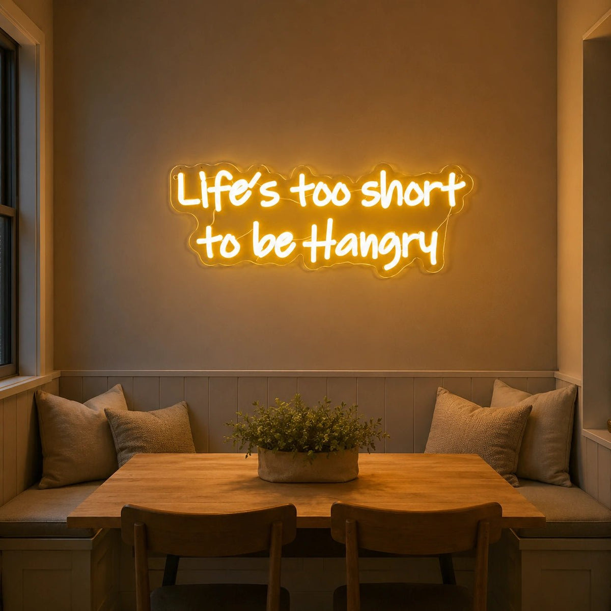 Lifes Too Short To Be Hangry LED Neon Sign - Shineneon