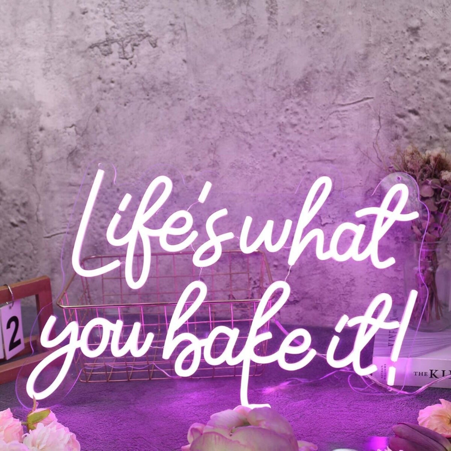Lifes What You Bake It Purple Led Neon Sign - Shineneon