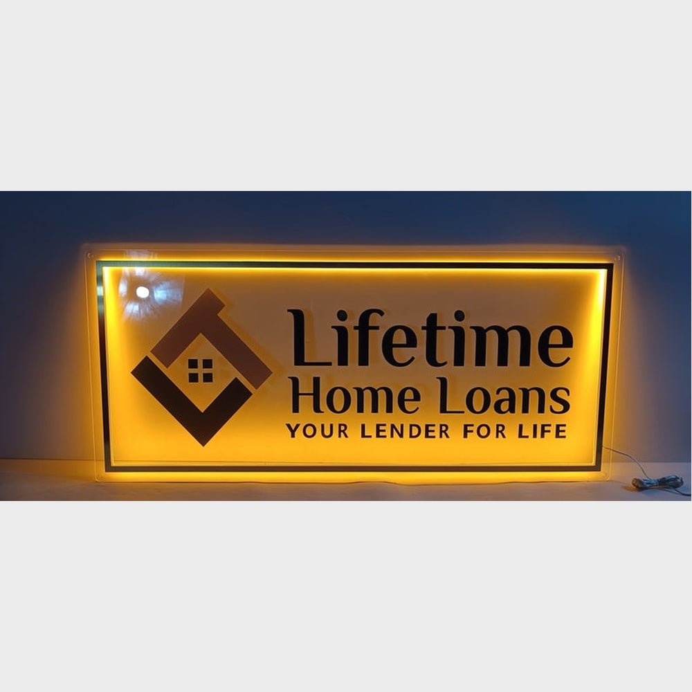 Lifetime Home Loans Acrylic Business Logo Sign - Shineneon