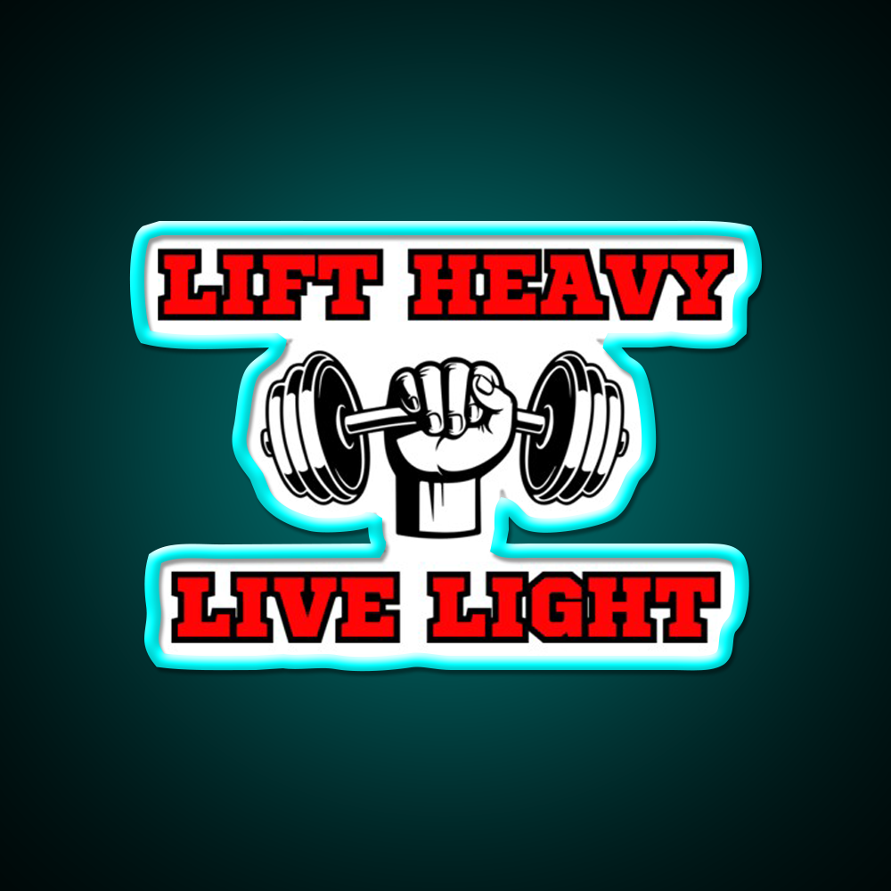 Lift Heavy Live Light Gym Fitness Led Neon Sign Rgb Color
