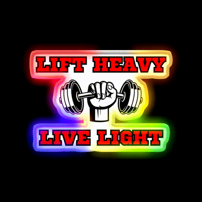 Lift Heavy Live Light Gym Fitness Led Neon Sign Rgb Color