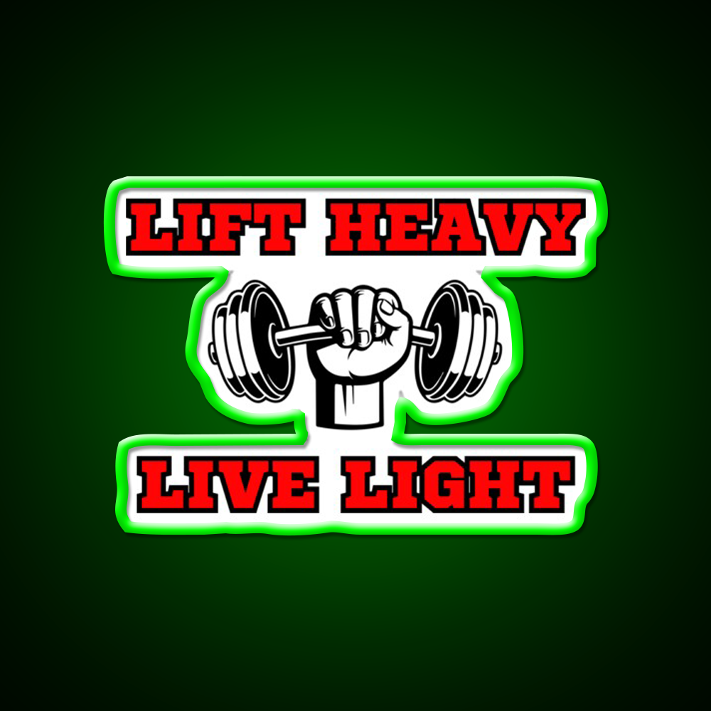 Lift Heavy Live Light Gym Fitness Led Neon Sign Rgb Color