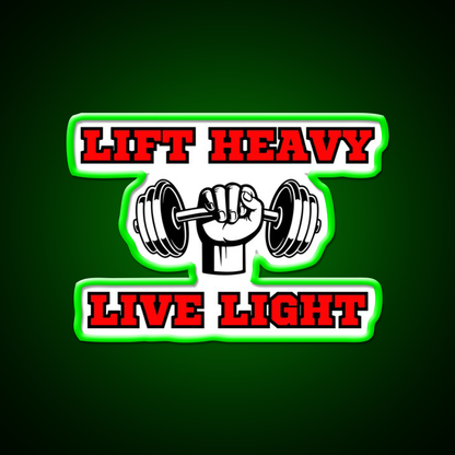 Lift Heavy Live Light Gym Fitness Led Neon Sign Rgb Color