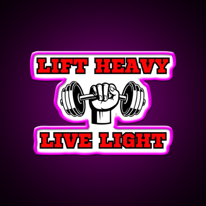 Lift Heavy Live Light Gym Fitness Led Neon Sign Rgb Color