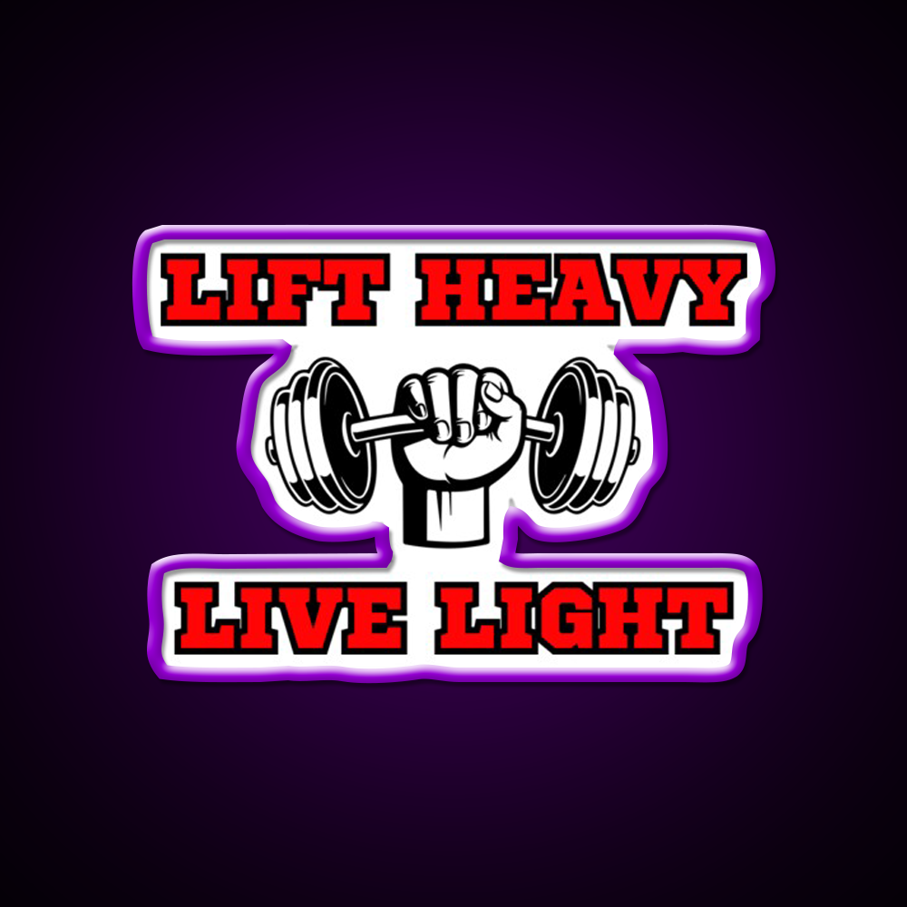 Lift Heavy Live Light Gym Fitness Led Neon Sign Rgb Color