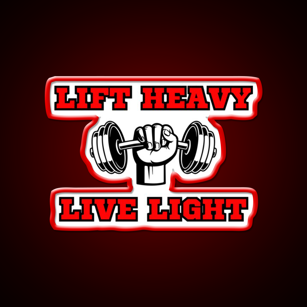 Lift Heavy Live Light Gym Fitness Led Neon Sign Rgb Color