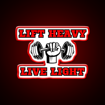 Lift Heavy Live Light Gym Fitness Led Neon Sign Rgb Color