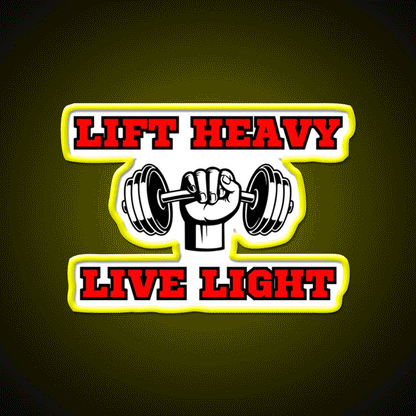 Lift Heavy Live Light Gym Fitness Led Neon Sign Rgb Color