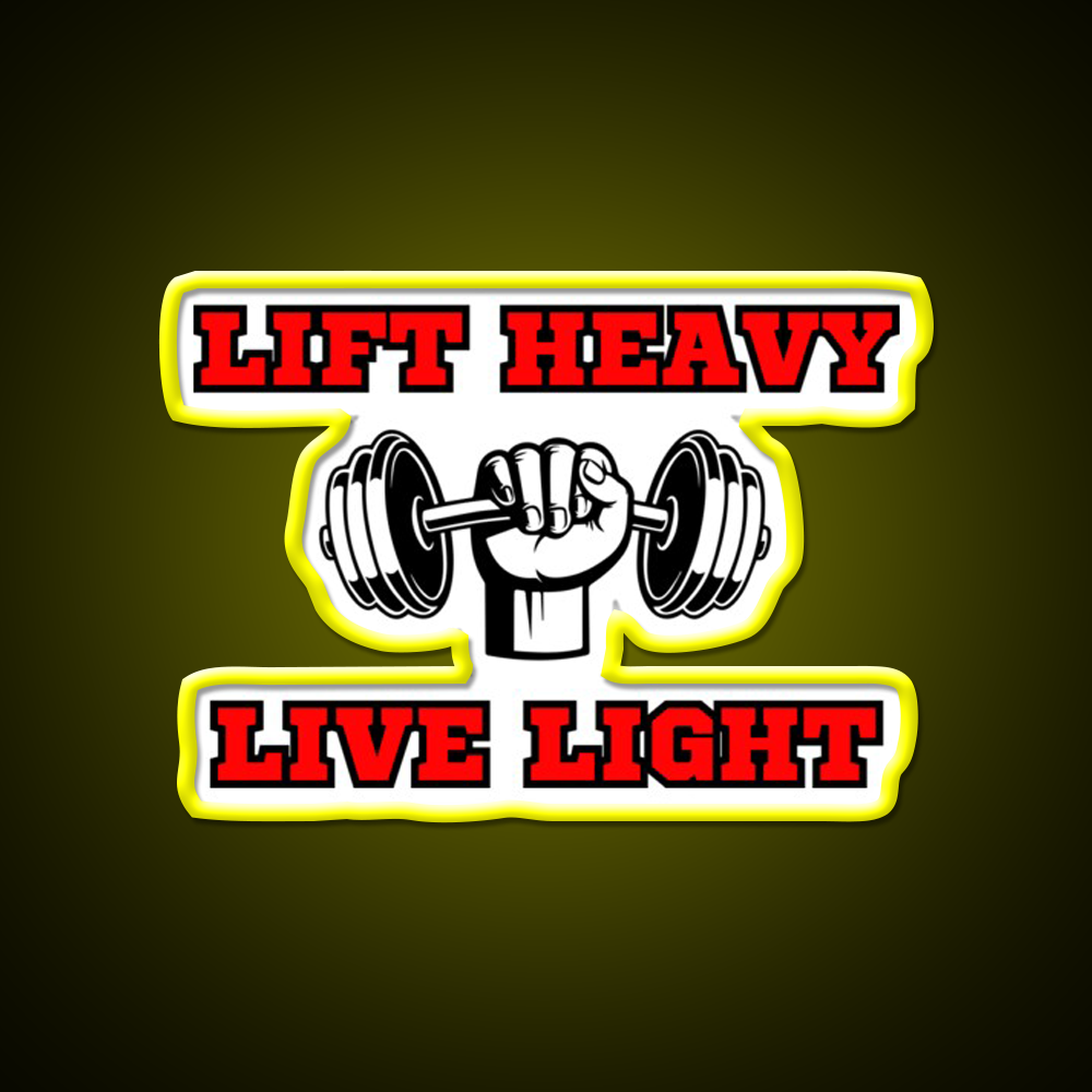Lift Heavy Live Light Gym Fitness Led Neon Sign Rgb Color