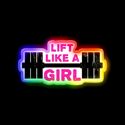 Lift Like A Girl Gym Fitness Led Neon Sign Rgb Color
