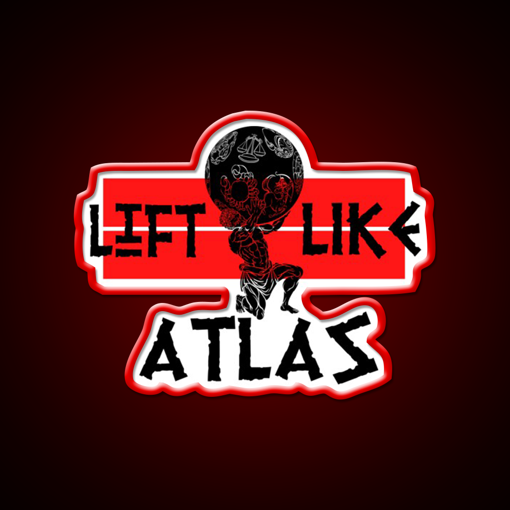Lift Like Atlas Powerlifting Tgym Fitness Led Neon Sign Rgb Color