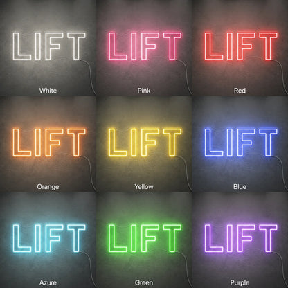 Lift Neon Sign Wall Art LED Neon Sign color grid