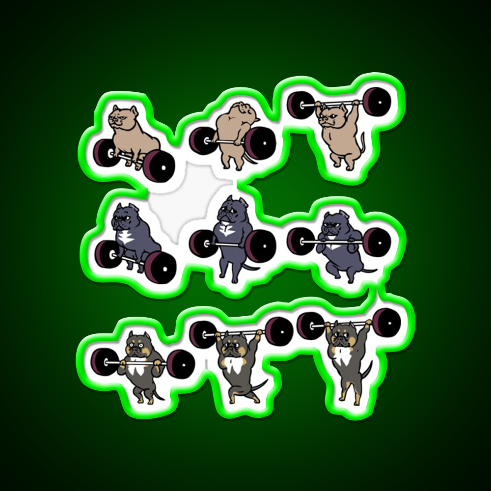 Lifting American Bully Gym Fitness Led Neon Sign Rgb Color