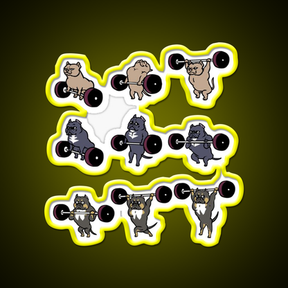 Lifting American Bully Gym Fitness Led Neon Sign Rgb Color