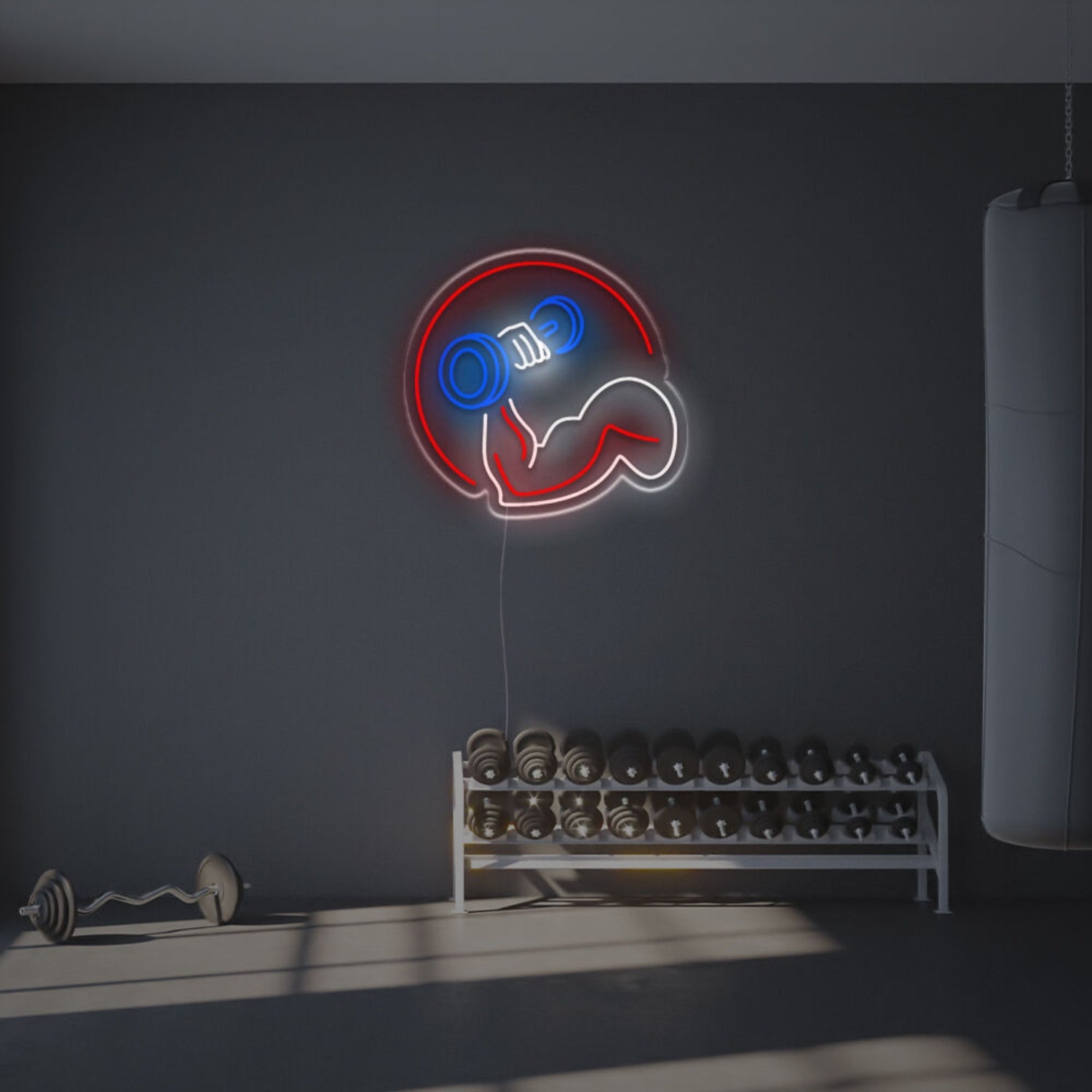 Lifting Dumbbells Led Neon Sign | Shineneon