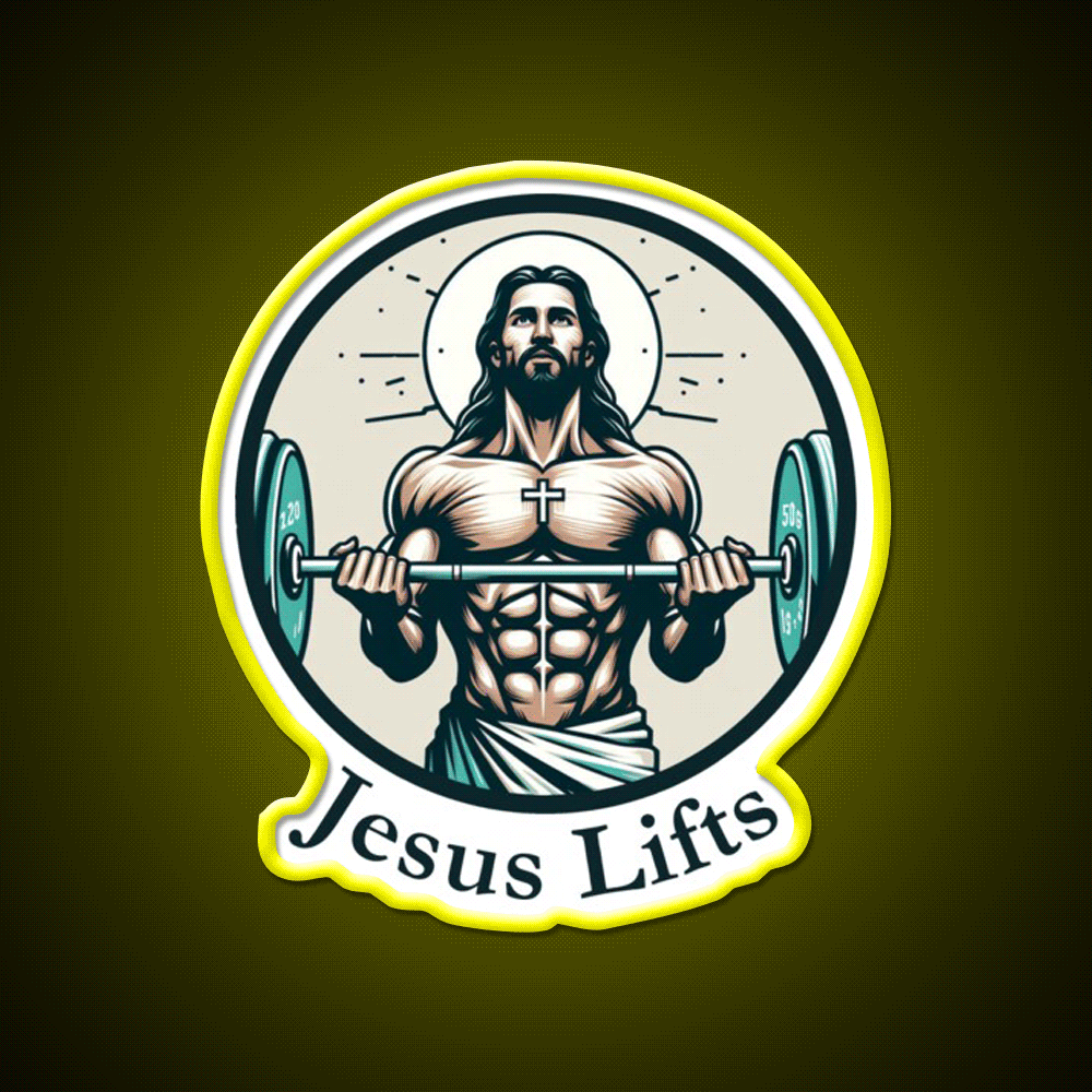 Lifts Christian Bodybuilding Gym Fitness Led Neon Sign Rgb Color - Custom LED neon sign front view