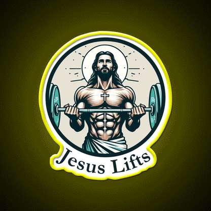 Lifts Christian Bodybuilding Gym Fitness Led Neon Sign Rgb Color - Custom LED neon sign front view
