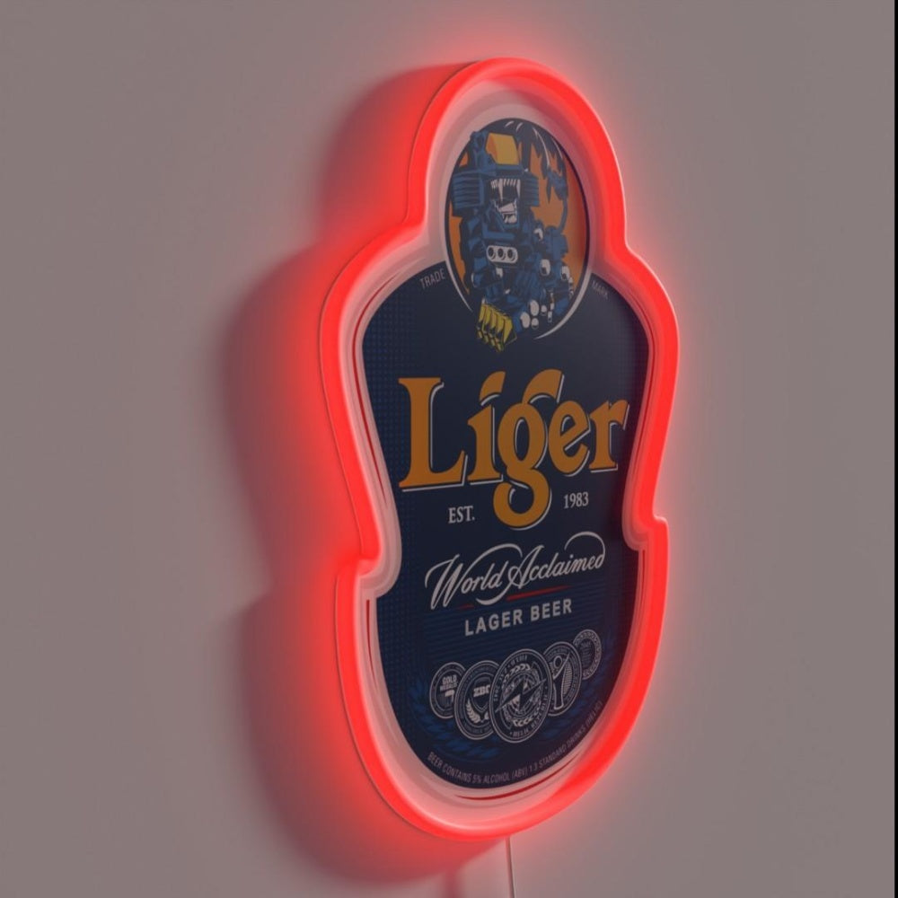 Liger Beer Rgb Led Neon Sign - LED neon sign close-up detail
