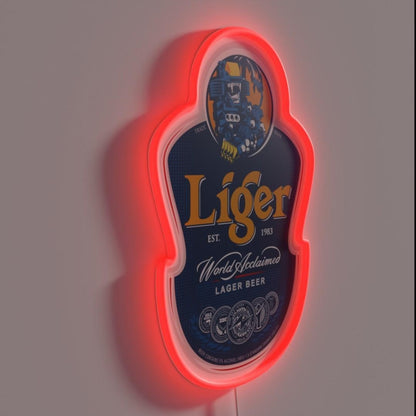 Liger Beer Rgb Led Neon Sign - LED neon sign close-up detail