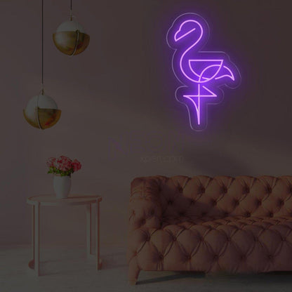 Light Blue Flamingo Led Neon Sign Elegant Wall Art For Home Bar Cafe | Shineneon