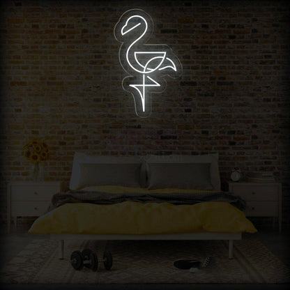 Light Blue Flamingo Led Neon Sign Elegant Wall Art For Home Bar Cafe | Shineneon
