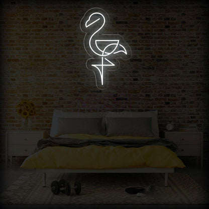 Light Blue Flamingo Led Neon Sign Elegant Wall Art For Home Bar Cafe | Shineneon