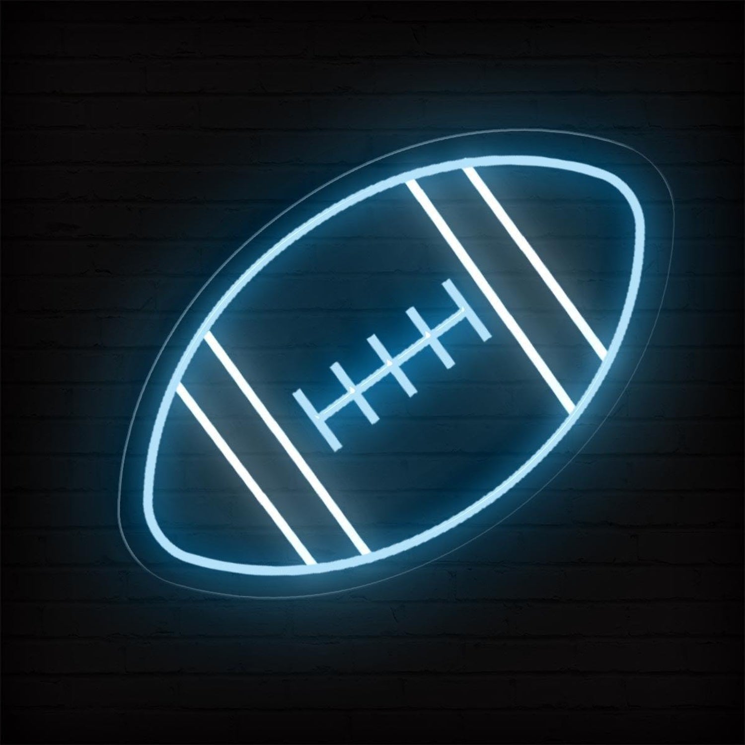 Light Blue Football Led Neon Sign For Sports Bar Game Room Man Cave Decor | Shineneon
