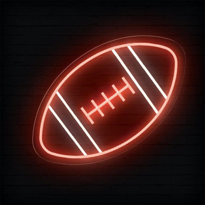 Light Blue Football Led Neon Sign For Sports Bar Game Room Man Cave Decor | Shineneon