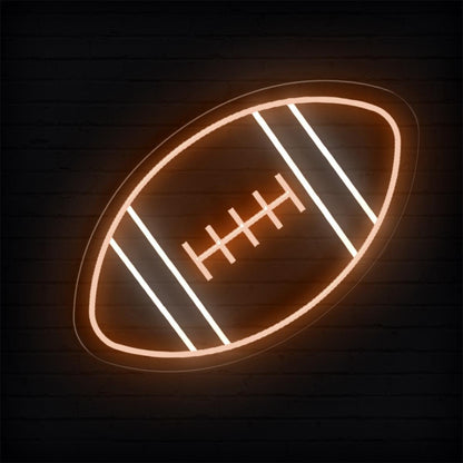 Light Blue Football Led Neon Sign For Sports Bar Game Room Man Cave Decor | Shineneon