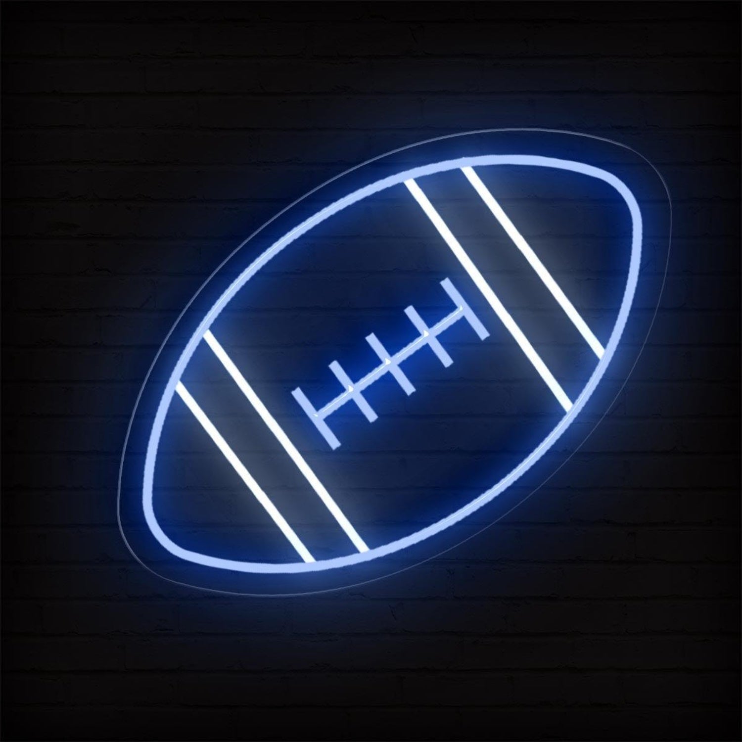 Light Blue Football Led Neon Sign For Sports Bar Game Room Man Cave Decor | Shineneon
