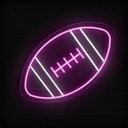 Light Blue Football Led Neon Sign For Sports Bar Game Room Man Cave Decor | Shineneon