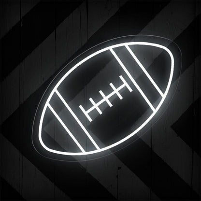 Light Blue Football Led Neon Sign For Sports Bar Game Room Man Cave Decor | Shineneon