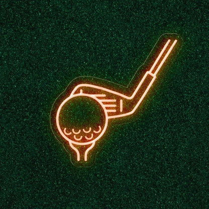 Light Blue Golf Ball Club Tee Led Neon Sign For Sports Bar Golf Club Decor | Shineneon