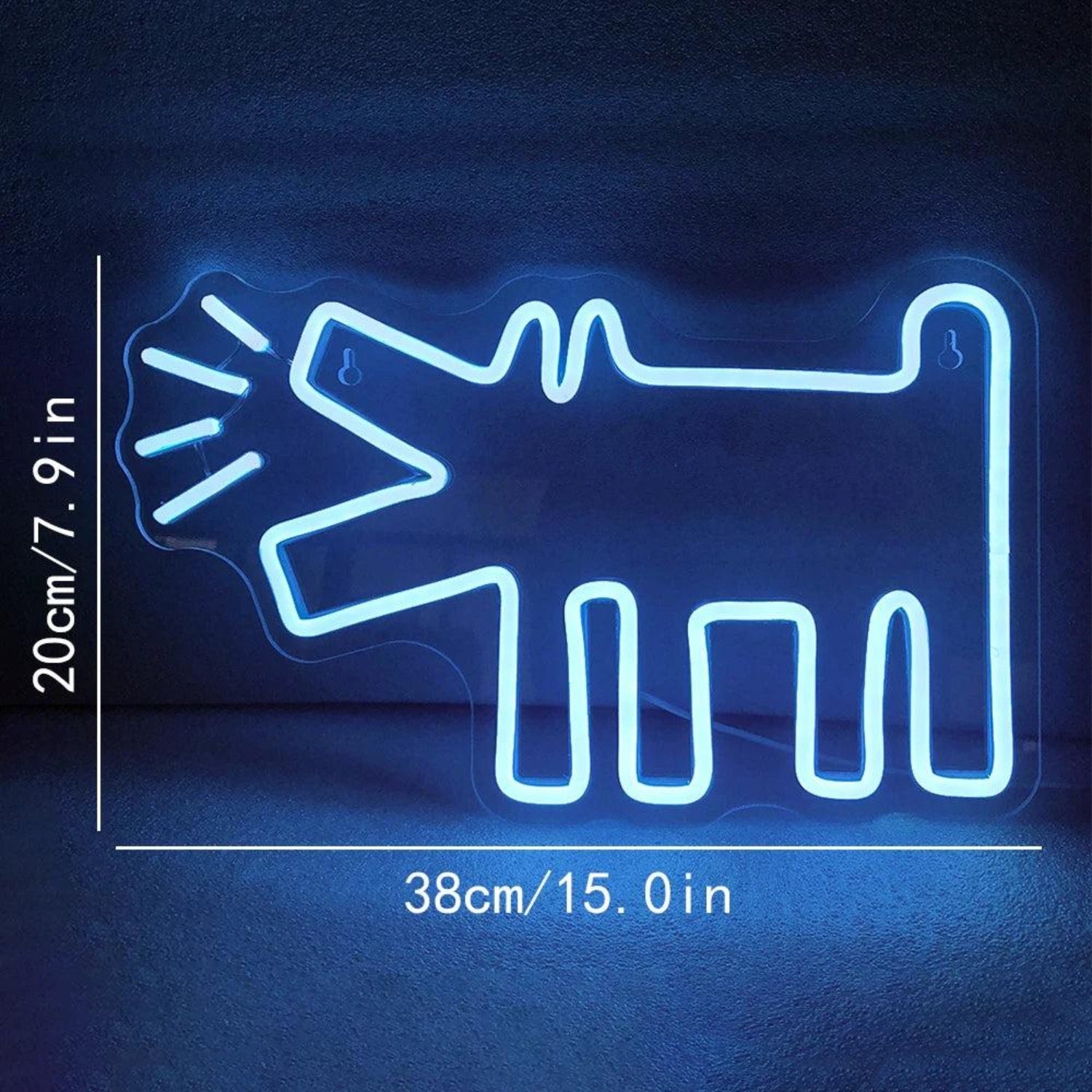 Light Blue Howling Dog Led Neon Sign Budget-Friendly Home Cafe Pet Decor | Shineneon