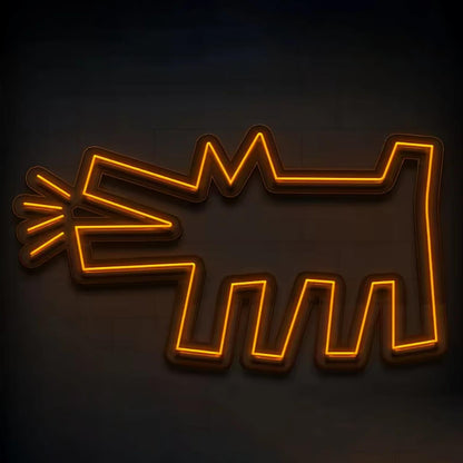 Light Blue Howling Dog Led Neon Sign Budget-Friendly Home Cafe Pet Decor | Shineneon