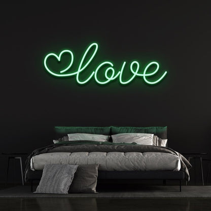 Light Blue Love Heart Led Neon Sign For Bedroom Decor | Shineneon
