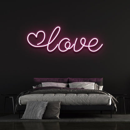 Light Blue Love Heart Led Neon Sign For Bedroom Decor | Shineneon