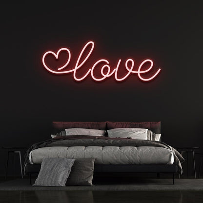 Light Blue Love Heart Led Neon Sign For Bedroom Decor | Shineneon