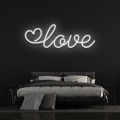 Light Blue Love Heart Led Neon Sign For Bedroom Decor | Shineneon