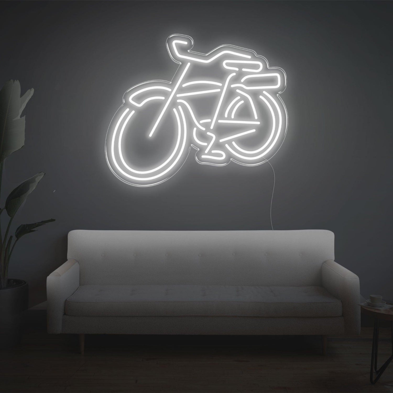 Light Blue Minimalist Bike Led Neon Sign For Home Cafe Studio Decor | Shineneon