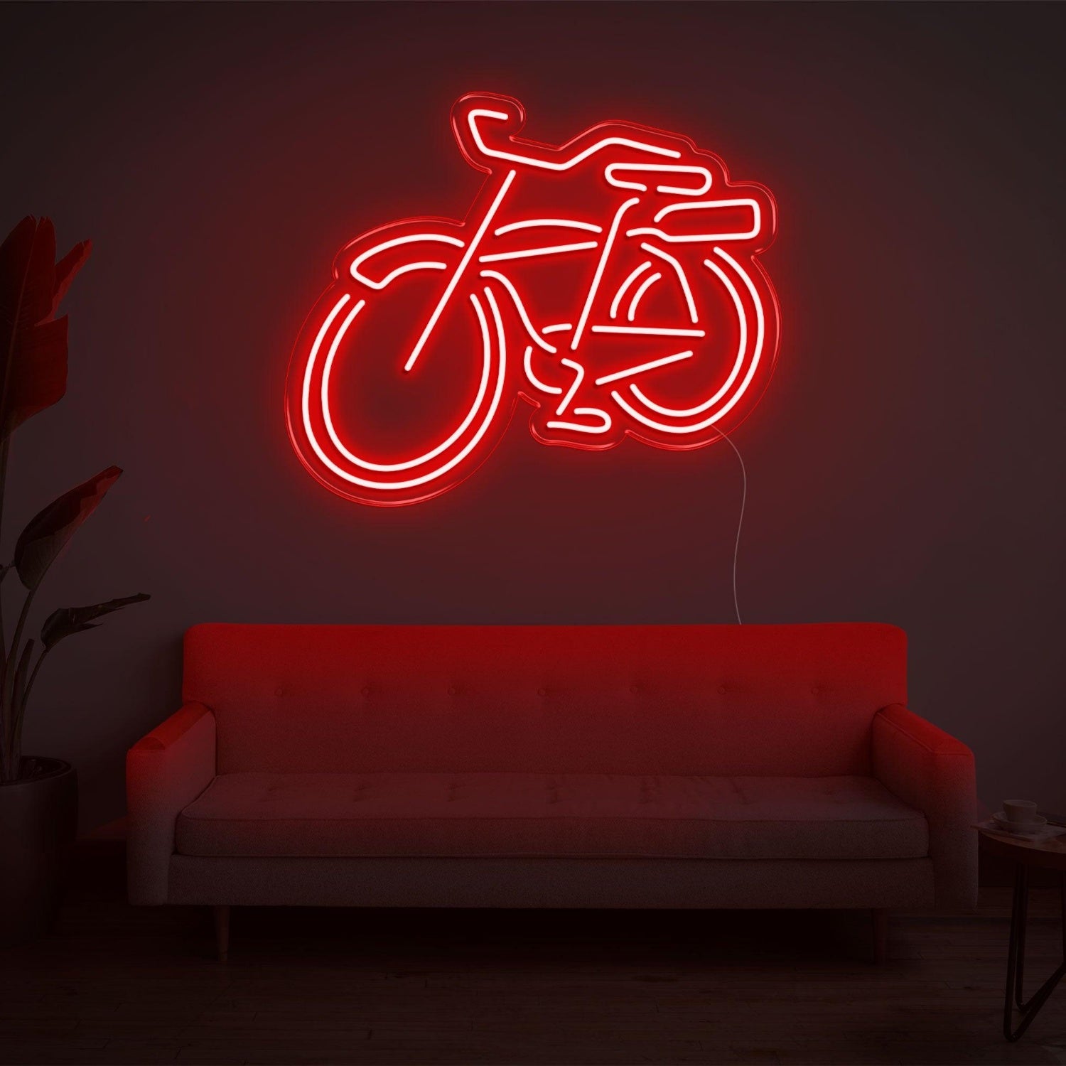 Light Blue Minimalist Bike Led Neon Sign For Home Cafe Studio Decor | Shineneon